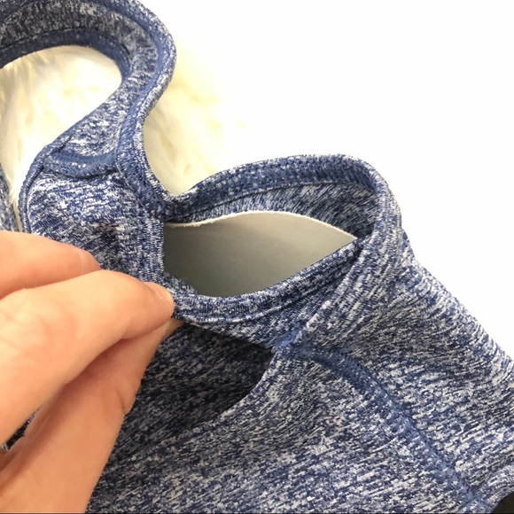 NWT Pony Blue Spacedye Racerback Padded Sports Bra - Picture 7 of 8